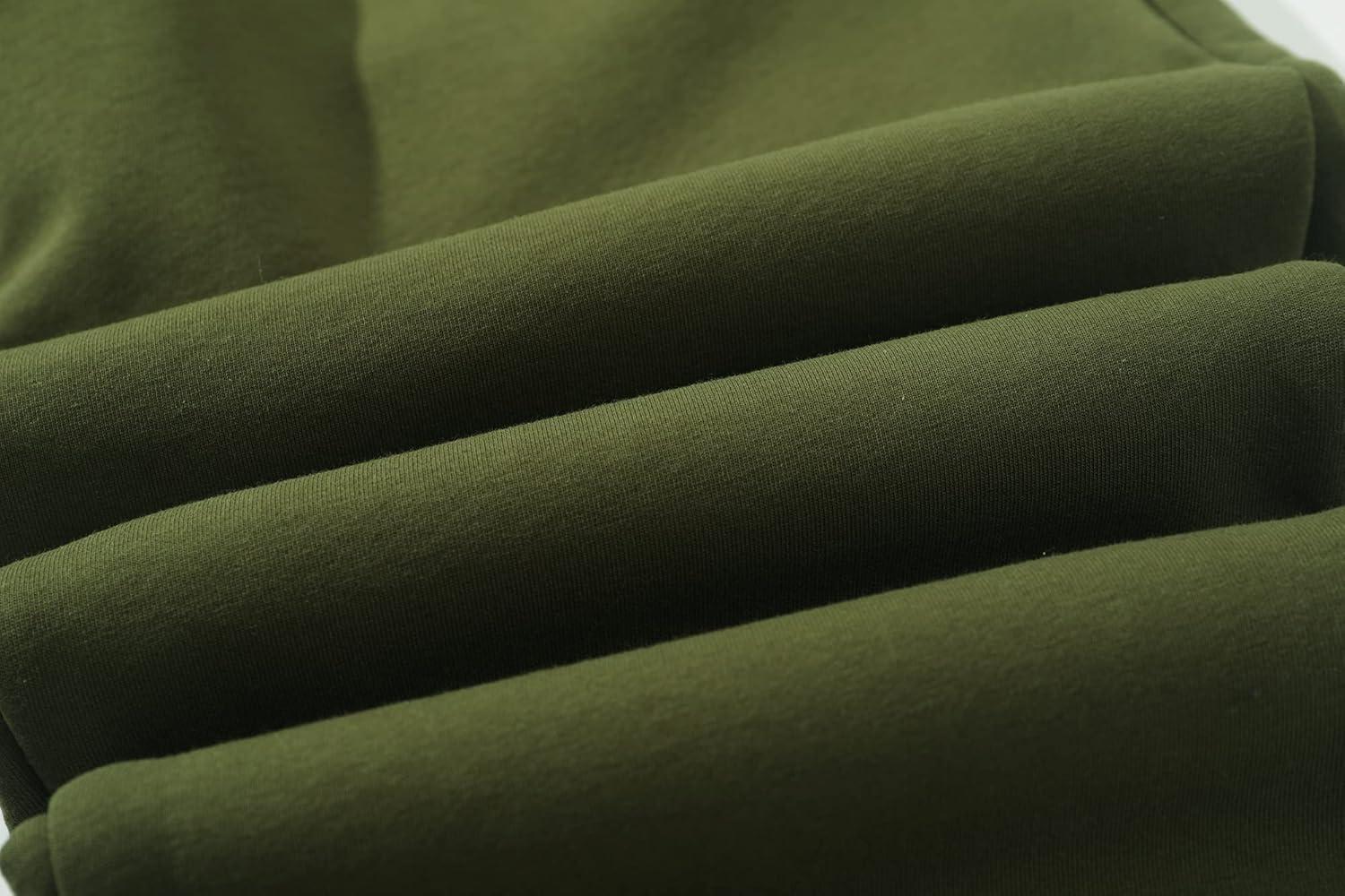 imageGihuo Mens Sherpa Lined Athletic Sweatpants Winter Warm Track Pants02 Armygreenstraight Cuffs
