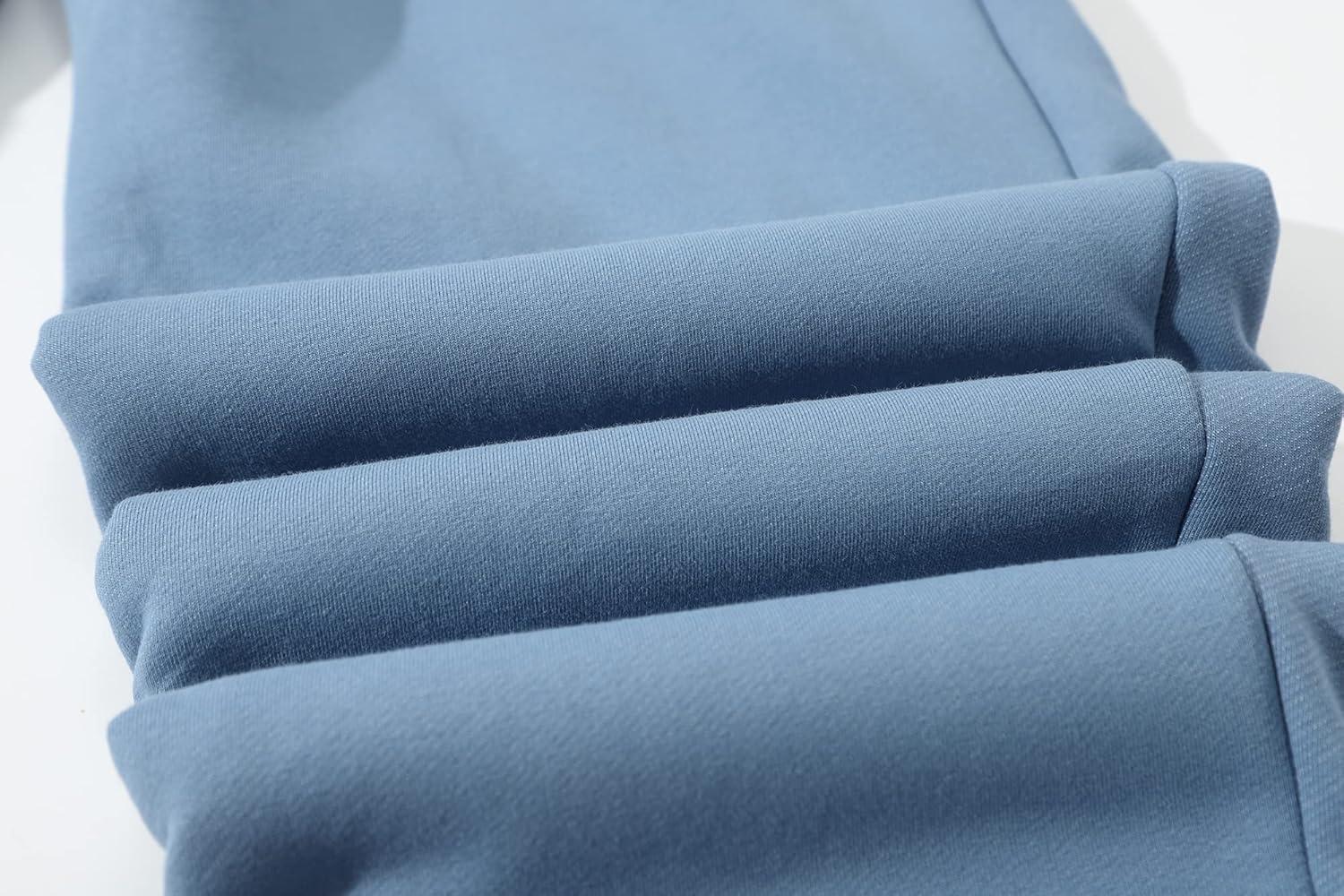 imageGihuo Mens Sherpa Lined Athletic Sweatpants Winter Warm Track Pants02 Bluestraight Cuffs