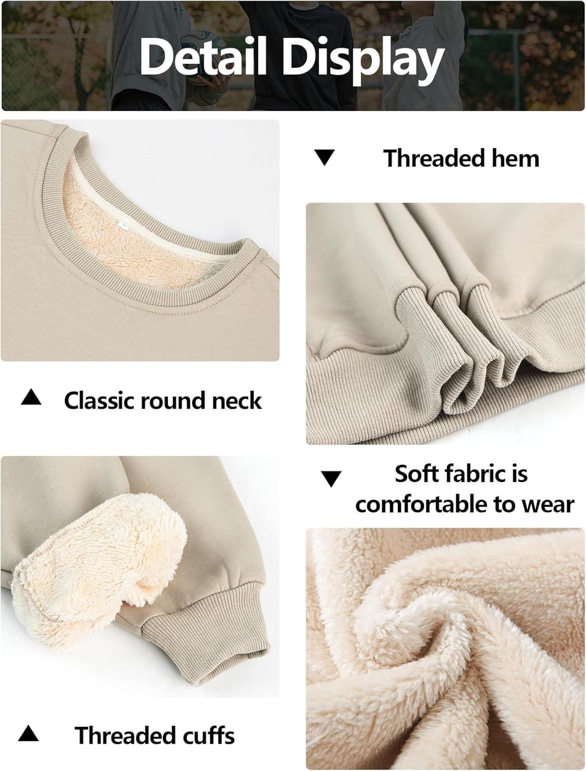 imageGihuo Womens Mockneck Sweatshirt Winter Warm Fleece Sherpa Lined Pullover TopsKhaki