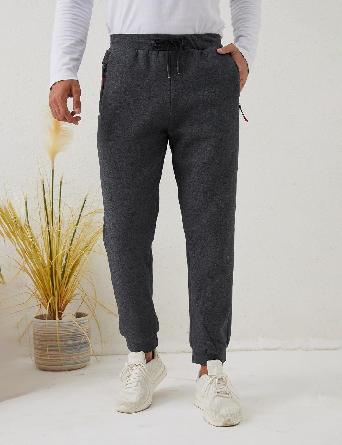 imageGihuo Men Sweatpants Sherpa Fleece Lined Sweatpants Winter Thermal Active Outdoor Sports Track Jogger Pants01 Darkgrey