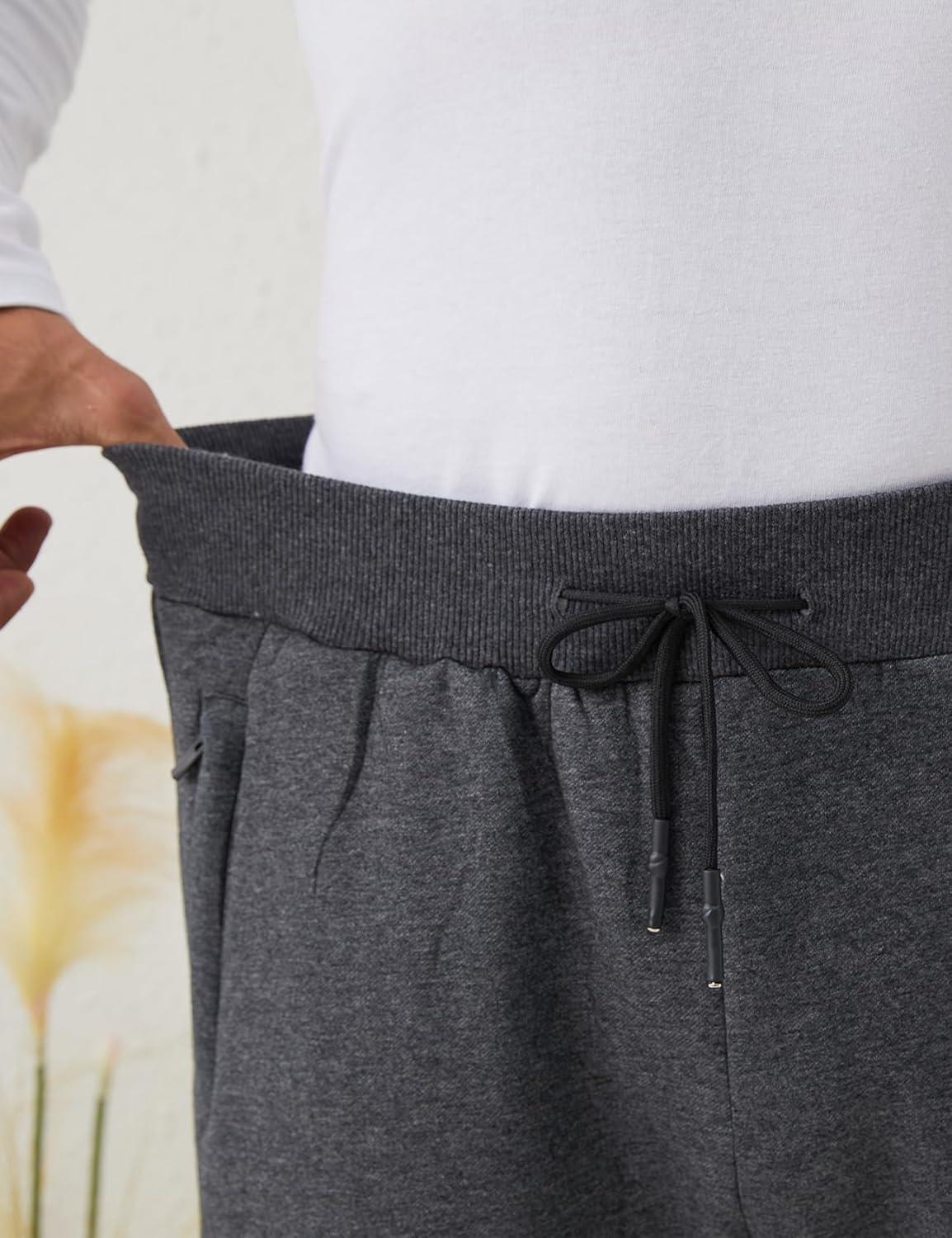 imageGihuo Men Sweatpants Sherpa Fleece Lined Sweatpants Winter Thermal Active Outdoor Sports Track Jogger Pants02 Dark Grey