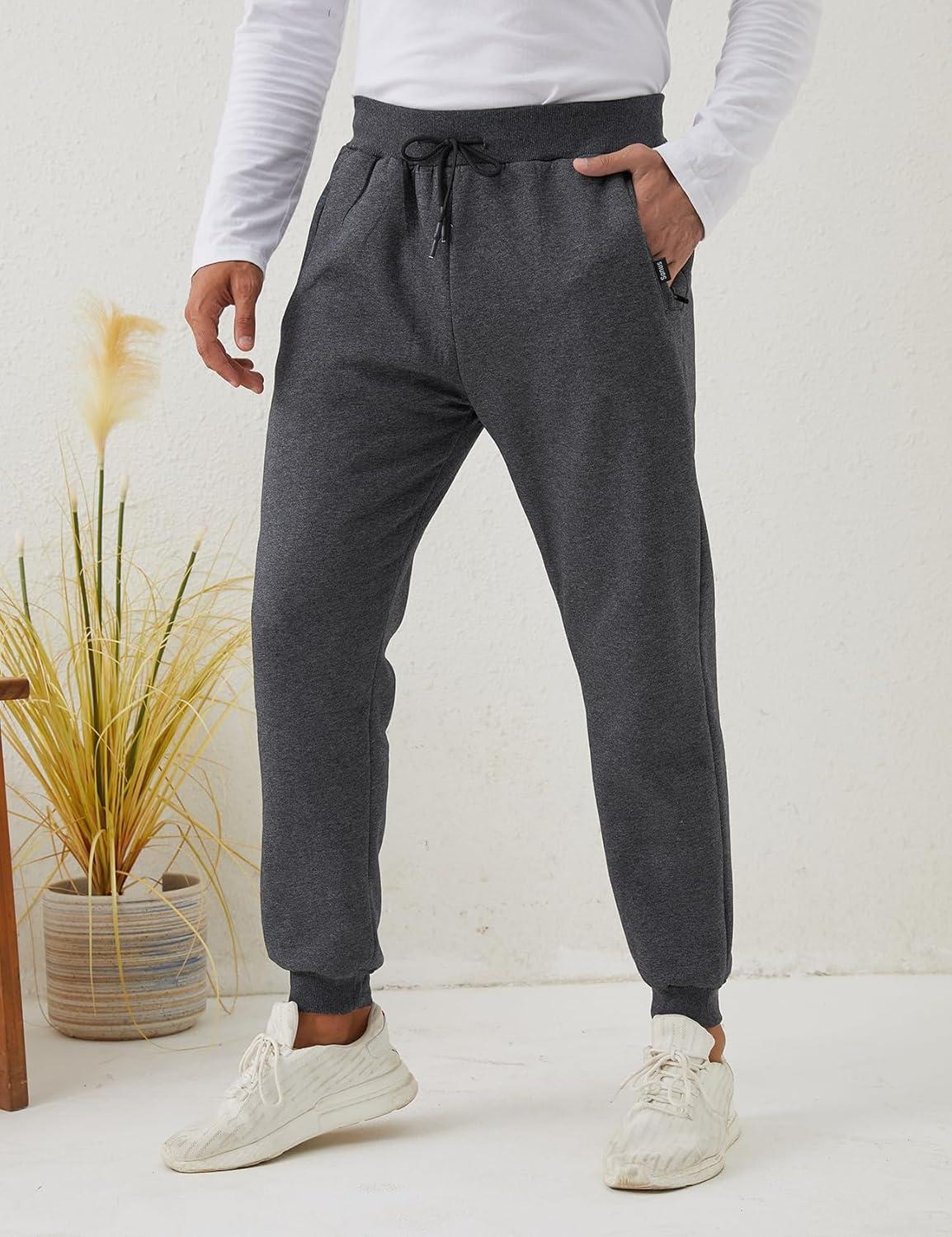 imageGihuo Men Sweatpants Sherpa Fleece Lined Sweatpants Winter Thermal Active Outdoor Sports Track Jogger Pants02 Dark Grey