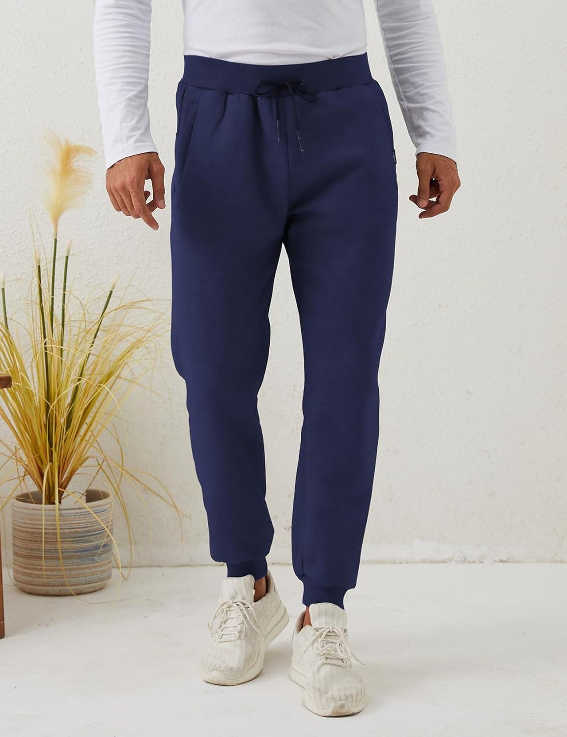 imageGihuo Men Sweatpants Sherpa Fleece Lined Sweatpants Winter Thermal Active Outdoor Sports Track Jogger Pants02 Navy