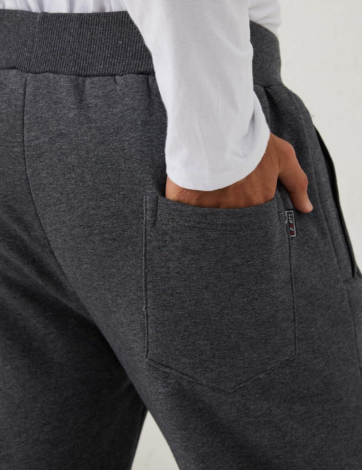 imageGihuo Men Sweatpants Sherpa Fleece Lined Sweatpants Winter Thermal Active Outdoor Sports Track Jogger Pants03 Dark Grey