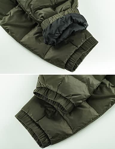 imageGihuo Snow Pants Womens Winter Windproof Down Pants Warm Outdoor Ski Pants Padded Loose Ultralight Warm TrousersArmy