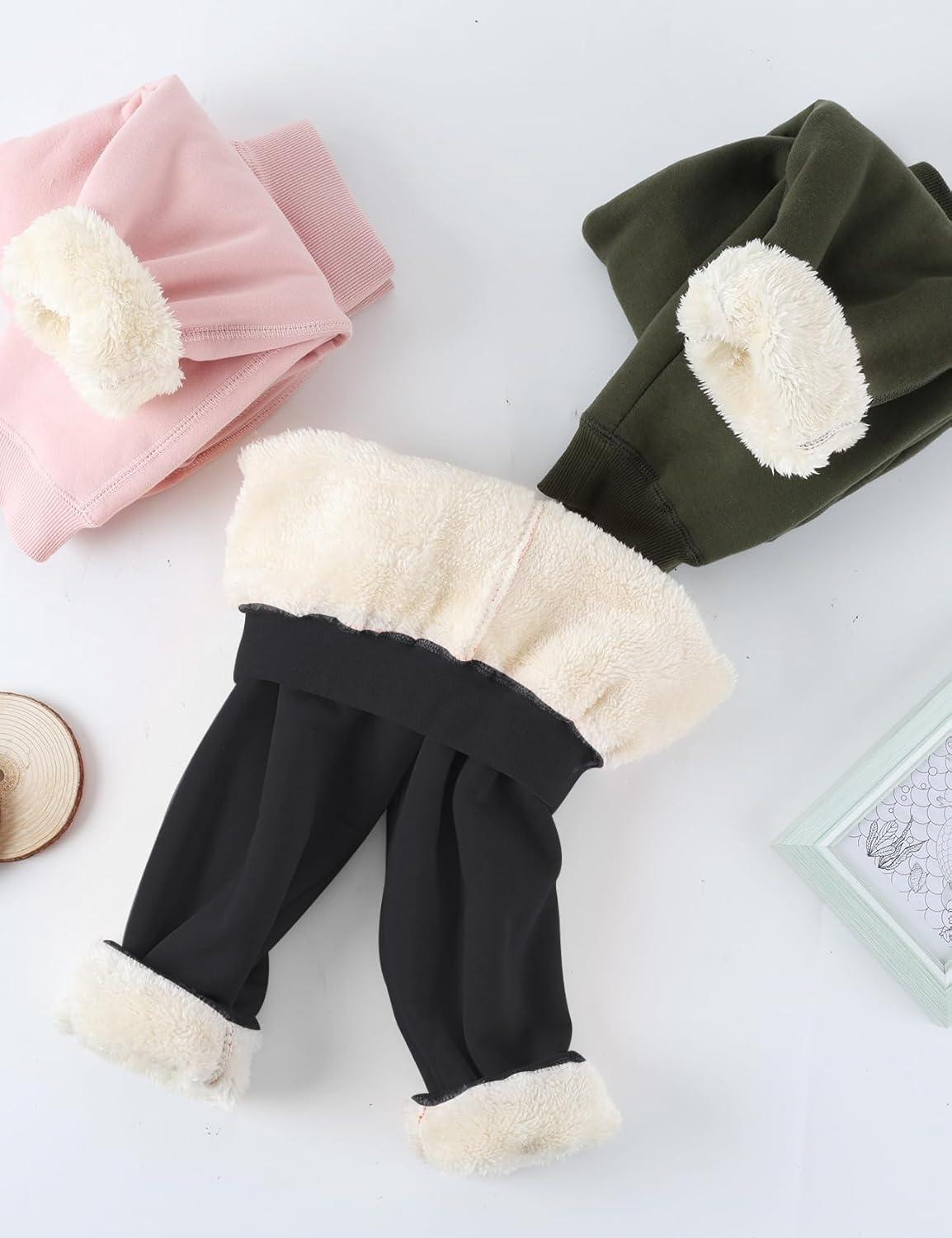 imageGihuo Unisex Boys Girls Winter Warm Sherpa Lined Sweatpants JoggerArmy