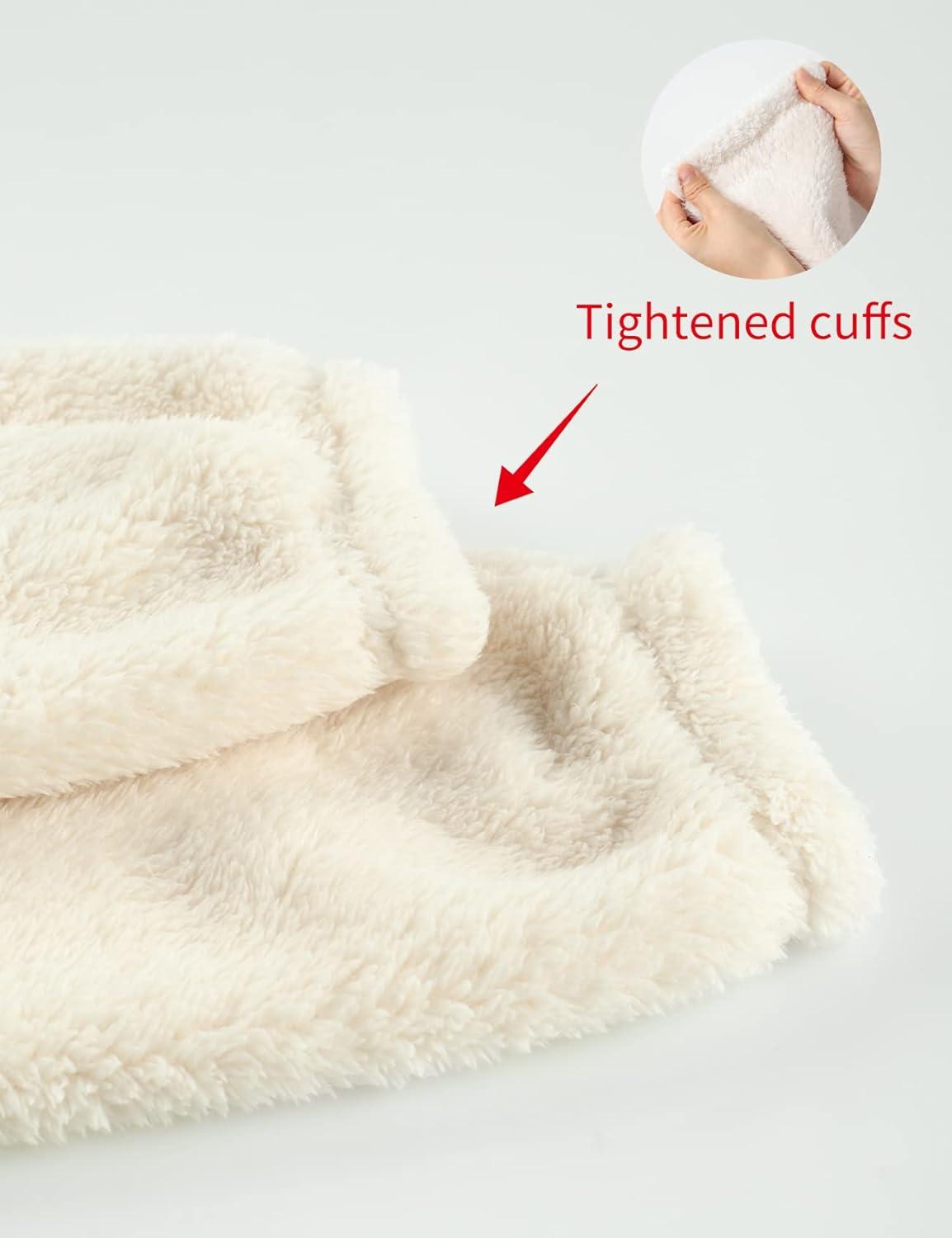 imageGihuo Women s Fluffy Pajamas Set Fleece Pullover Pants Loose Plush Sleepwear 2 Piece Pjs Set Warm Loungewear FuzzyBeige