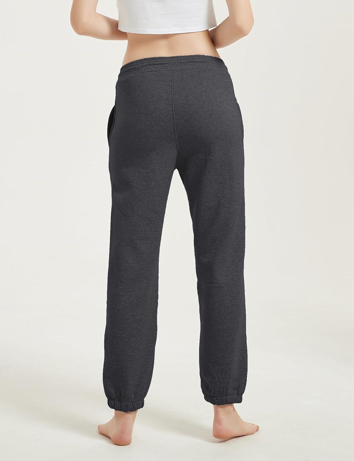 imageGihuo Womens Sherpa Lined Sweatpants Winter Warm Fleece Lined Sweatpants with Pockets Fleece Jogger PantsDark Grey