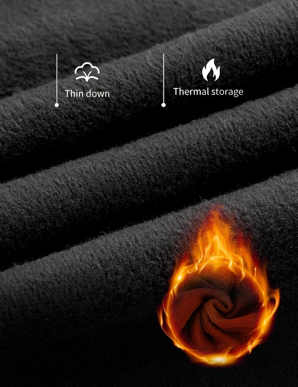 imageGihuo Womens Sweatpants Warm Fleece Sweatpants Winter Sherpa Lined Joggers PantsBlack