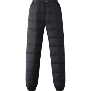 Gihuo Snow Pants Womens Winter Windproof Down Pants Warm Outdoor Ski Pants Padded Loose Ultralight Warm Trousers(Black)
