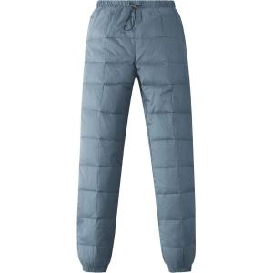 Gihuo Snow Pants Womens Winter Windproof Down Pants Warm Outdoor Ski Pants Padded Loose Ultralight Warm Trousers(Grayblue)