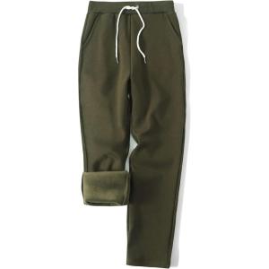 Gihuo Womens Sweatpants Warm Fleece Sweatpants Winter Sherpa Lined Joggers Pants(Army)