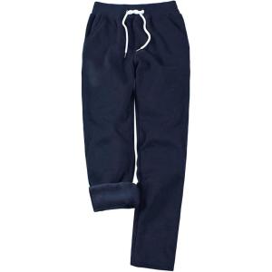 Gihuo Womens Sweatpants Warm Fleece Sweatpants Winter Sherpa Lined Joggers Pants(Navy)