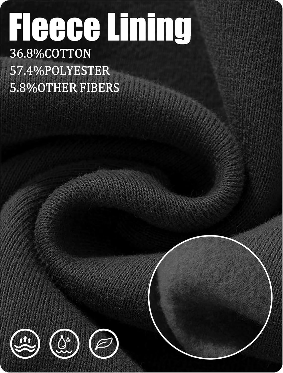 imageGihuo Men Hoodie Mens Fleece Hooded Pullover SweatshirtsBlack