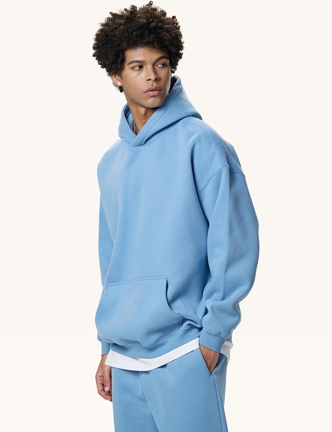 imageGihuo Men Hoodie Mens Fleece Hooded Pullover SweatshirtsBlue
