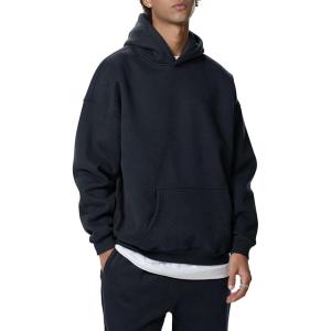 Gihuo Men Hoodie Men’s Fleece Hooded Pullover Sweatshirts(Black)