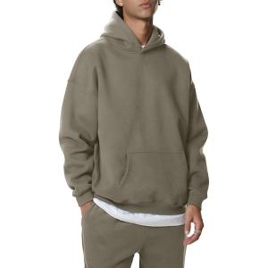 Gihuo Men Hoodie Men’s Fleece Hooded Pullover Sweatshirts(Greycamel)